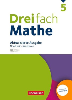 Dreifach Mathe 5. Schuljahr. Nordrhein-Westfalen - Aktualisierte Ausgabe 2022...