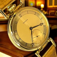 Vintage Molniya Watch Mechanical Wrist Golden...