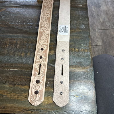 2- Embossed Floral Vine Belts Blanks 4593-00 by Tandy Leather 1.5  X 42 
