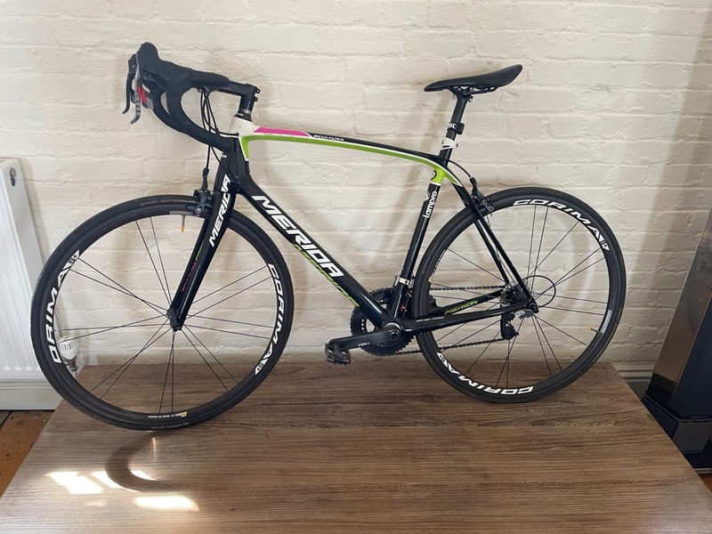 merida scultura lampre racing bike corima wheels. good condition. kept indoors.