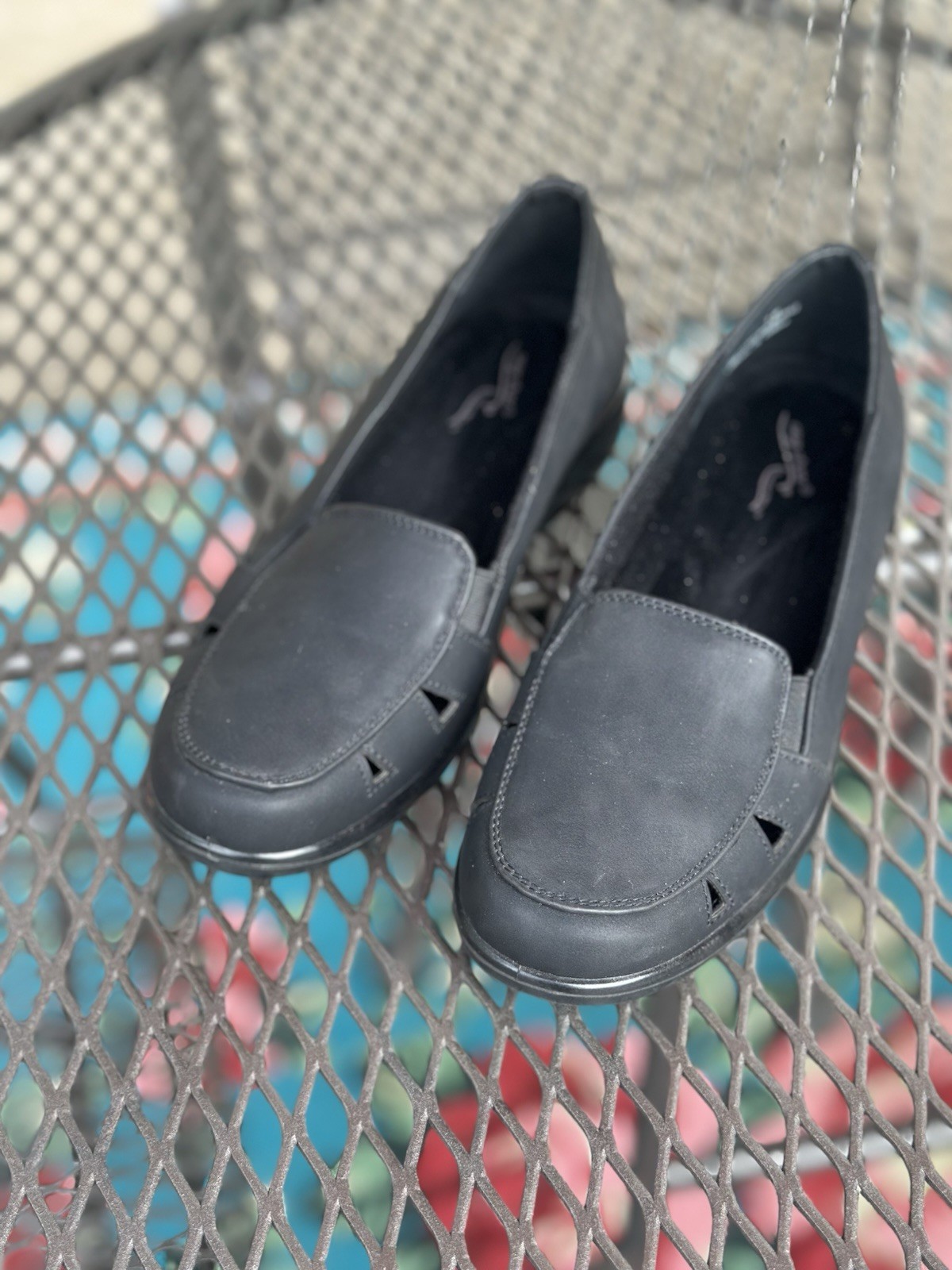 Easy Street Women’s Julie Comfort Slip On Casual Flat, Black 7M