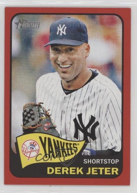 2014 Topps Heritage Red Border Derek Jeter #433 HOF tw0