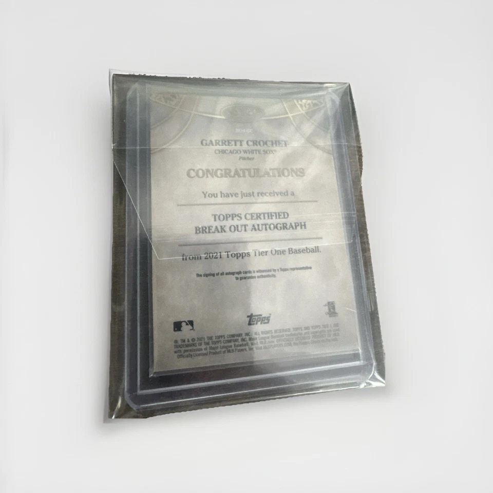 GARRETT CROCHET ⭐ 2021 Topps Tier One Rookie Auto /300 - Image 2 of 2