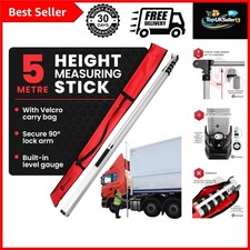 Professional Telescopic 5m Height Measuring Tool with Carry Bag & Bubble Level