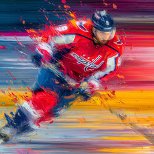💎Alex Ovechkin – Hockey Legend Series | Fine Art Pop Edition | 24x24 Print C7