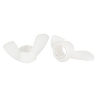 25 Stk M8 FlüGelmuttern Nylon-Schmetterlingsmutter Festziehen Befestigungen Weiß