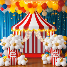 103 Pcs Carnival Party Decorations Set Circus Tent Backdrop