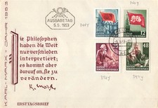 167746) DDR Karl Marx, Schmuck-FDC 2 + 3