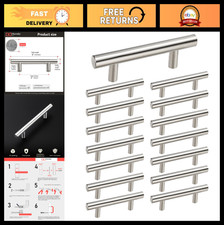 15 Pack Brushed Nickel Cabinet Pulls 3" Stainless Steel Handles for Kitchen  Ba