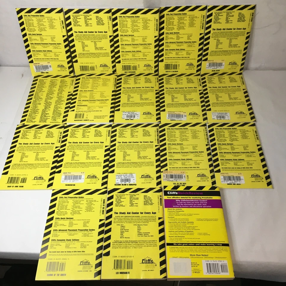 Cliffs Notes Mixed Lot of 18 Teacher Study Classics Paperback Vintage - Image 2 of 4