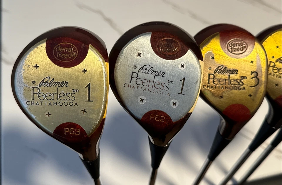 Arnold Palmer Densitized Peerless Chattanooga P63 Fairway 1 Driver + 3,4,5 Woods - Image 2 of 4