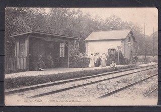 CPA OISE 60 RETHONDES Halte de Pont Gare train SD R088
