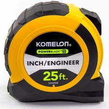 52425IE; 25' X 1.06" Powerblade II" Engineer Tape Measure; Yellow/Black