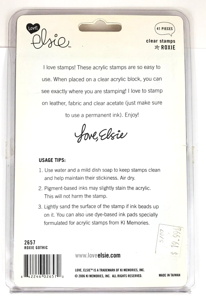 Juego de sellos transparentes góticos Love Elsie 2657 Roxie 41 piezas Foto 2 de 4