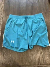 Mens Under Armour Speed Pocket Lined  Shorts Blue XL