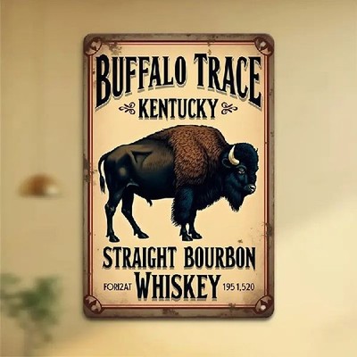 Blechschild Buffalo Trace Kentucky Bourbon Whiskey Vintage Nostalgie TEL3379