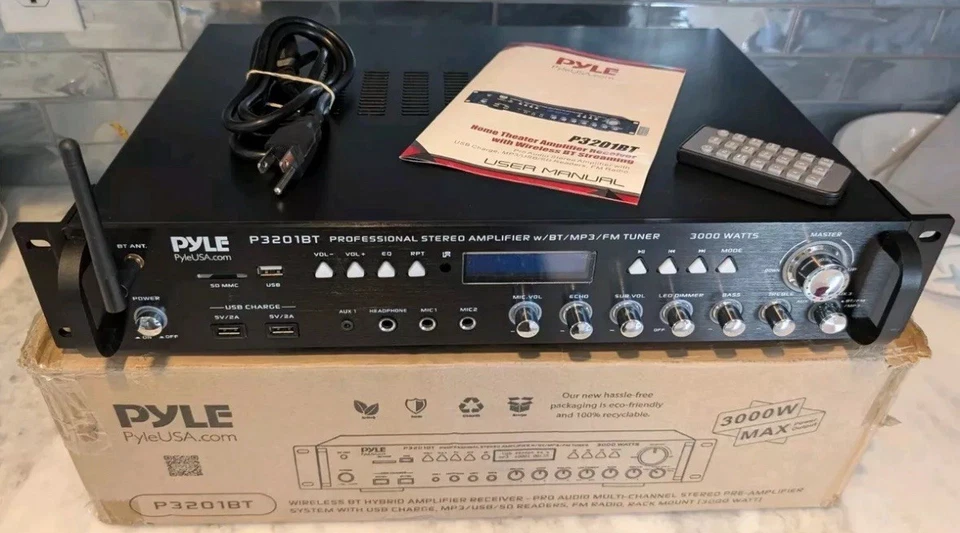 Pyle Multi Channel Bluetooth, MP3, FM, Pro Audio, 3000 Watt P3201BT - Image 2 of 2