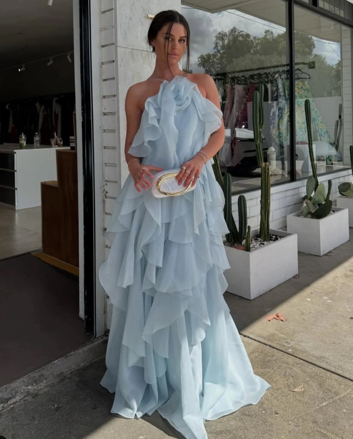 Aje Pandorea Layered Maxi Dress Size AU 12 / US 8 Blue