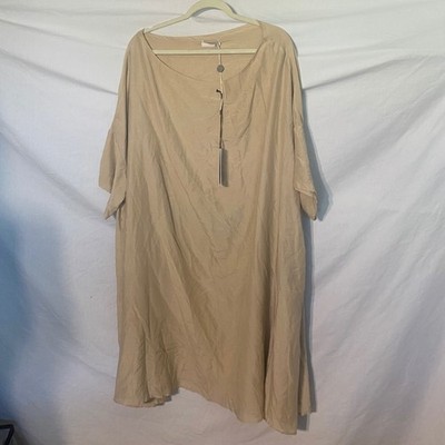 Douuod Woman Abito Campanula Dress Sabbia Beige Oversized IT 40 NEW MSRP $313.