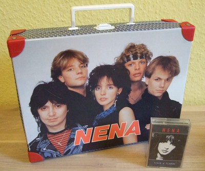 NENA Kassettenkoffer 80er Original Koffer Tasche + Feuer & Flamme MC Kassette