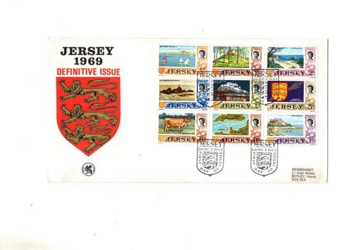 1969 JERSEY - DEFINITIVE ISSUE WESSEX FDC FROM COLLECTION L4