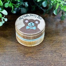 Tooth Fairy Box for Girls and Boys Wood Trinket Keepsake Mini