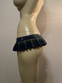 Micro Mini Sexy School Girl Skirt Plaid Lingerie Rave Exotic Dancer Fans Only