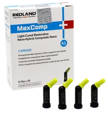 MaxComp Light-Cure Nano-Hybrid Composite Resin 20x0.25g Caps Compare to 3M, Kerr