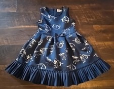 Girls Wonder Nation Blue Dress With Silver Unicorns Size 7