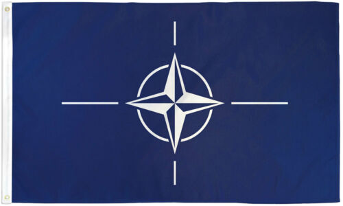 NATO-Flagge 3x5 Fuß Flagge der NATO Nordatlantikvertrag Organisation Flagge - Bild 1 von 2