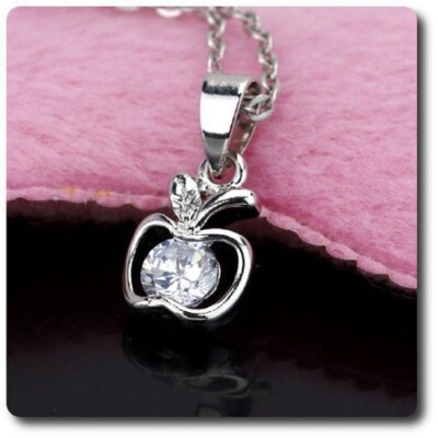 CARISSIMA Ciondolo Iniziale G In Oro Bianco 9ct Con Zirconia Cubica Su Catena Prince Of Wales 46 Cm