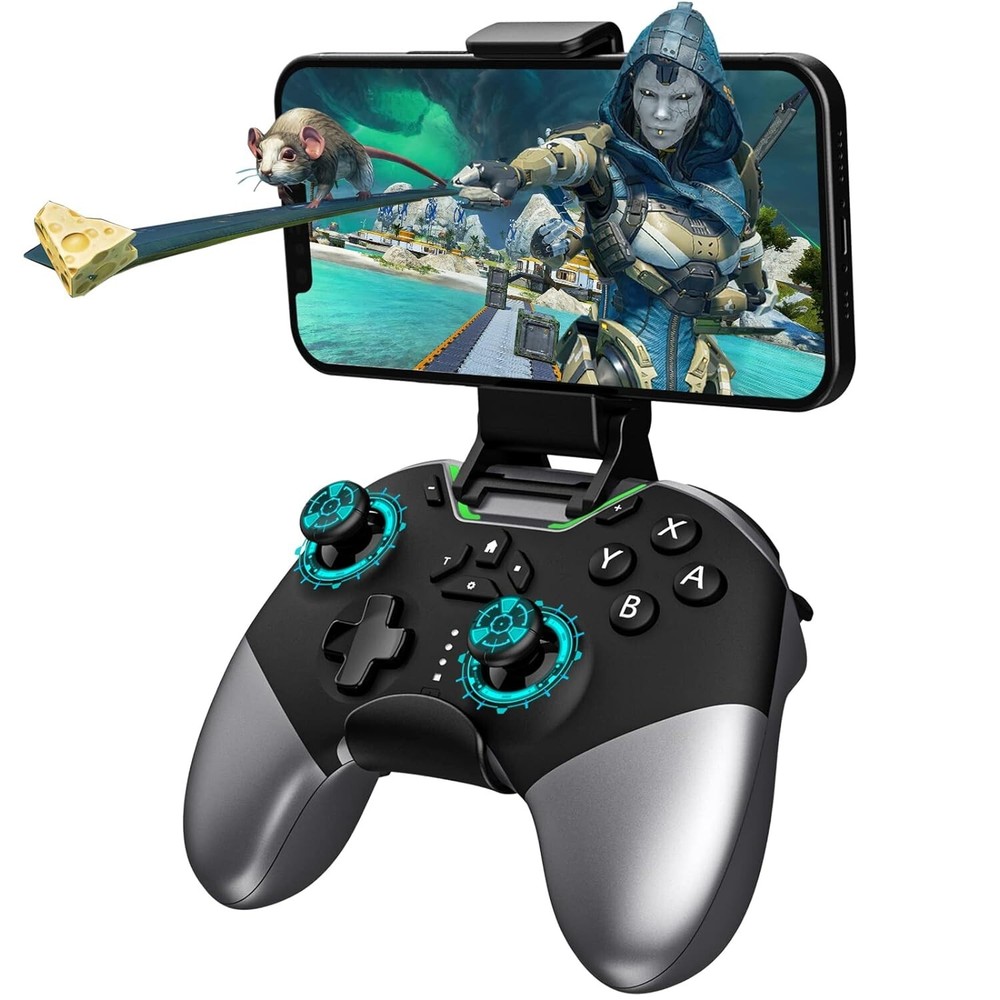 Bluetooth Controller for Switch/PC/iPhone/Android/Apple Arcade MFi Games/TV/Stea