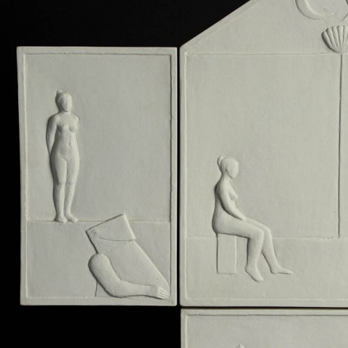 Escultura de porcelana Goebel Kütemeier 4 piezas MURAL LA BELLE ET LA BETE 12/30 - Imagen 2 de 4