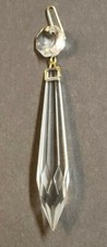 3" CLEAR PRISM CRYSTAL U-DROP WITH 1/2" JEWEL BRASS PINS FOR CHANDELIER 64000J