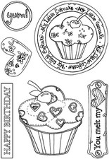 Nitwit Essentials Clear Stamps Set - Hey Cupcake Unmounted NEW