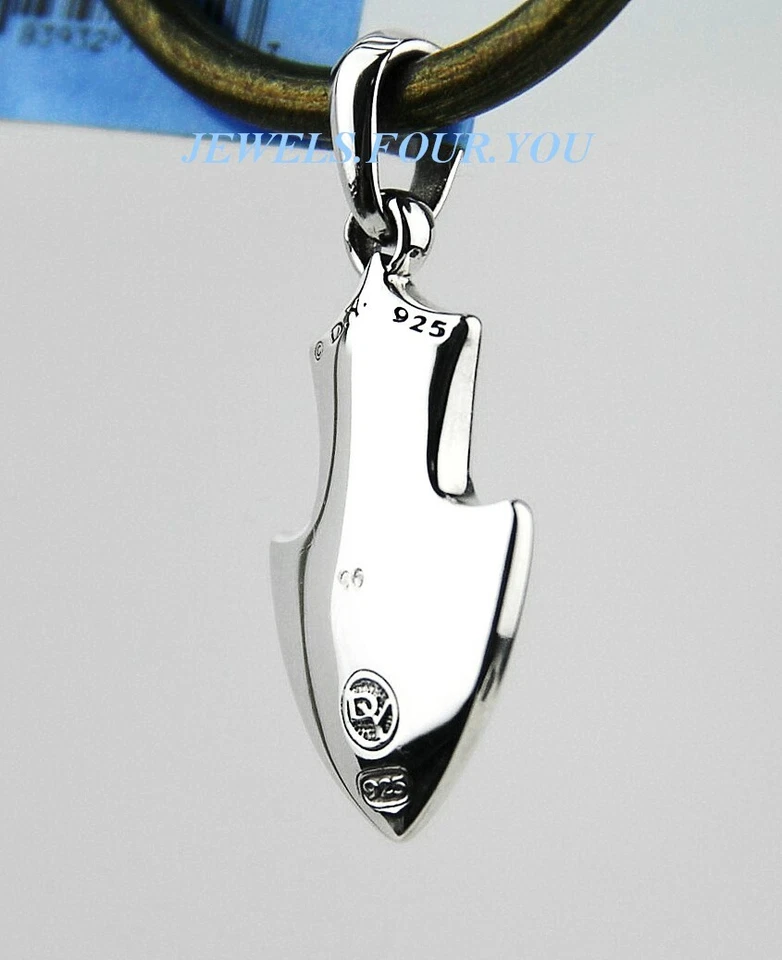 DAVID YURMAN GORGEOUS ST.SILVER BLACK DIAMONDS 0.2 CHEVRON ARROWHEAD PENDANT 301 - Image 4 of 4