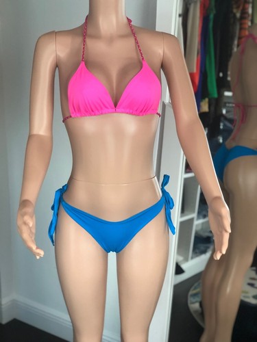 MED COVERAGE PINK BLUE WOMENS SEXY TWO PIECE SWIMSUIT FASHION BIKINI BRAZILIAN - 第 1/2 張圖片