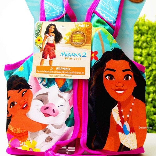 Disney Moana Life Jacket Swim Vest Jacket Pool Float Pua 33-45 Lb Heihei - Picture 2 of 7