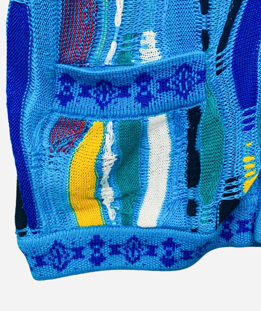 【Vintage】COOGI 3D KNIT CARDIGAN COOGI Vintage 3D Knit Wool Cardigan Multicolor Made in Australia