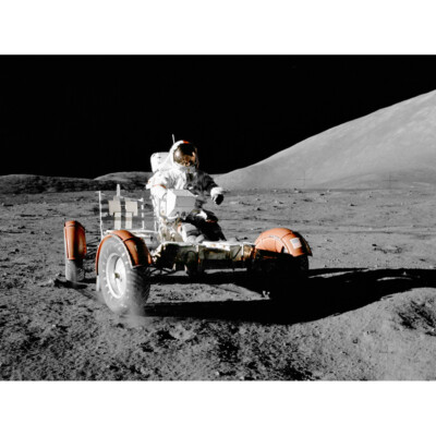Weltraum NASA Apollo 17 Mond Rover Fahrzeug Mond Foto Leinwand Wandbild Kunstdruck Poster