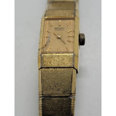 美品【SEIKO】セイコー　レディース腕時計　IE20 Seiko 1E20-0380 QZ Gold Dial Ladies Watch Working Good Condition