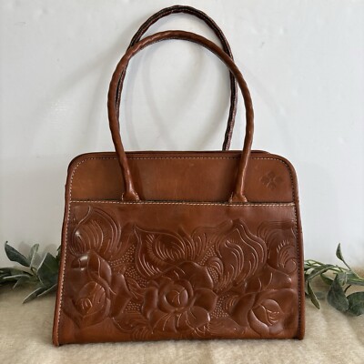Patricia Nash Paris Large Satchel Tooled Handbag Purse Florence