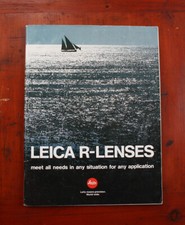 LEITZ LEICA R-LENSES APPLICATION GUIDE, 1984, WRINKLED PAGES/212986