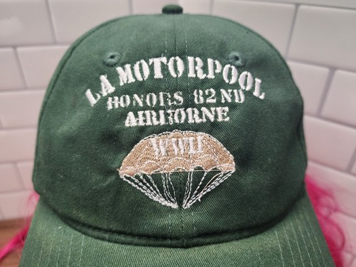 Gorra LA Motorpool Honors 82nd Airborne Segunda Guerra Mundial con tirantes verde - Imagen 2 de 7