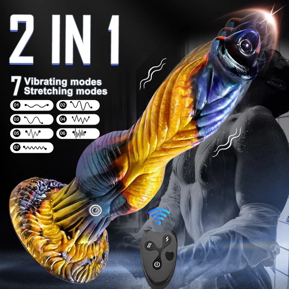 Consolador realista de silicona con pollas de criatura fantasía monstruo dragón pene Foto 2 de 4