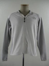 Men's M The North Face Stealth TKA Stretch Track Jacket Full-Zip Gray White Vtg