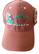 Mexico City Hunter Mens Baseball Cap Denim NOS Tags Red Green White Flag