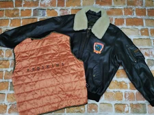 Redskins Pilot Aviator A2 Leather Jacket + Vest *Apache Helicopter*XXL*Tip Top