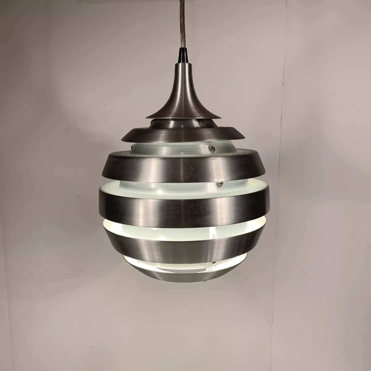Ceiling Light Fixture Pendant Metal Globe Atomic Orb Ball Large Modernist 8 D
