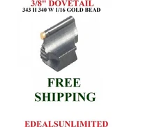 3/8" DOVETAIL 343 HIGH 340 WIDE 1/16 GOLD fits MARLIN CIMARRON HENRY WINCHESTER